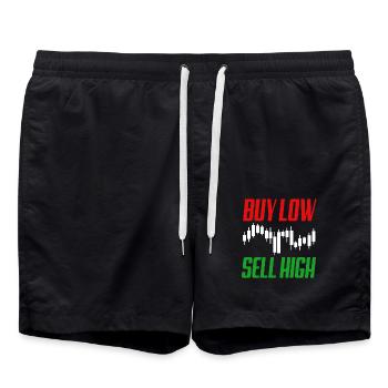 Exchange Currency Wall Street Trader Forex - Swim Trunks - black - Front - AI Model Male 185 light (185cm)