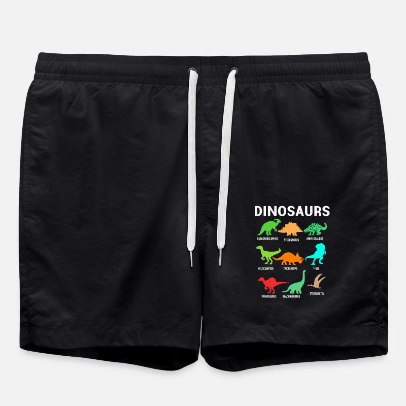 Dinosaurier - Badeshorts - Schwarz