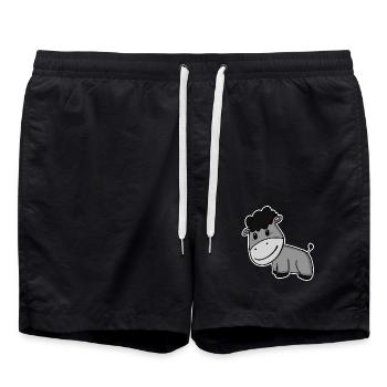 L’âne - Short de bain - noir - Devant - AI Model Male 185 light (185cm)