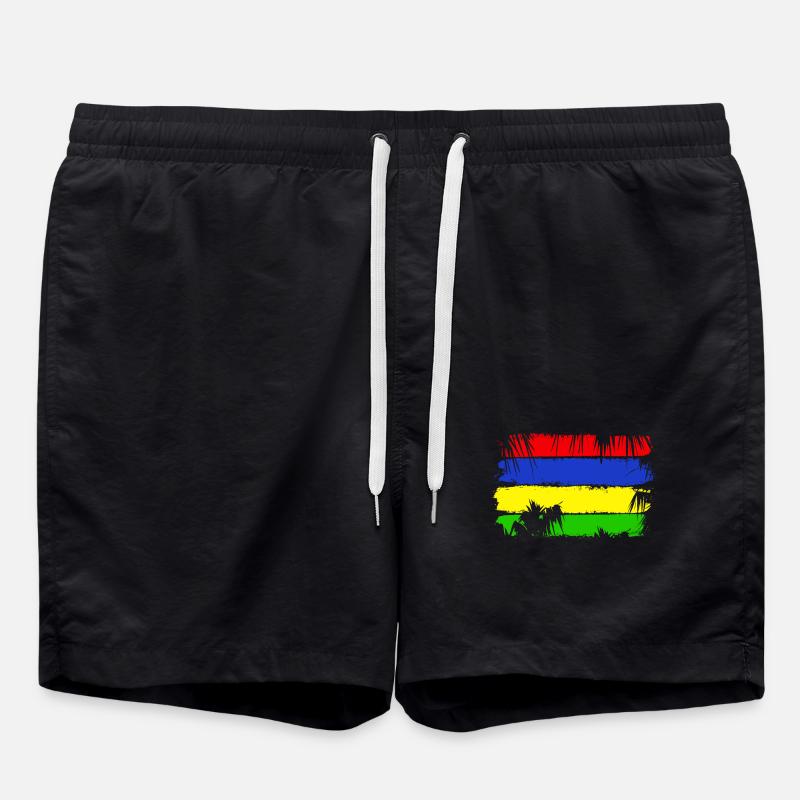 Drapeau de l’Île Maurice - Short de bain - noir