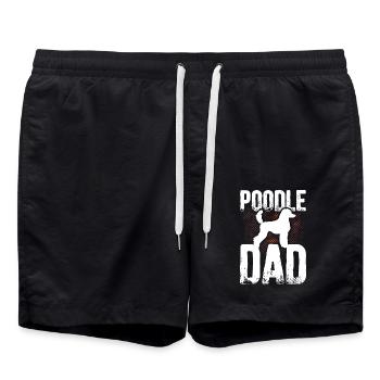 Le caniche papa | Propriétaire de chien cadeau propriétaire de chien - Short de bain - noir - Devant - AI Model Male 185 light (185cm)