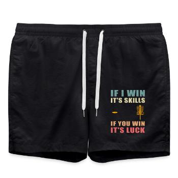 Disc Golf Discgolf | Disc golfer gift - Swim Trunks - black - Front - AI Model Male 185 light (185cm)