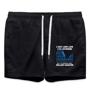 Achterbahn - Badeshorts - Schwarz - Vorne - AI Model Male 185 light (185cm)