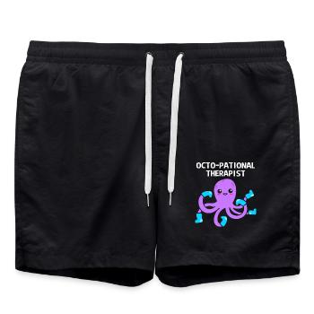 Ergotherapie - Badeshorts - Schwarz - Vorne - AI Model Male 185 light (185cm)