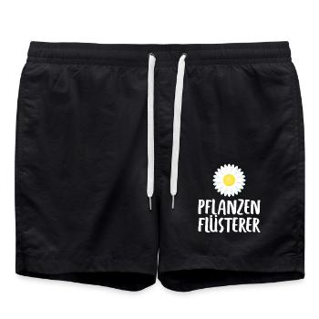 Pflanzen Flüsterer Pflanzen Garten Gärtner Blumen - Badeshorts - Schwarz - Vorne - AI Model Male 185 light (185cm)