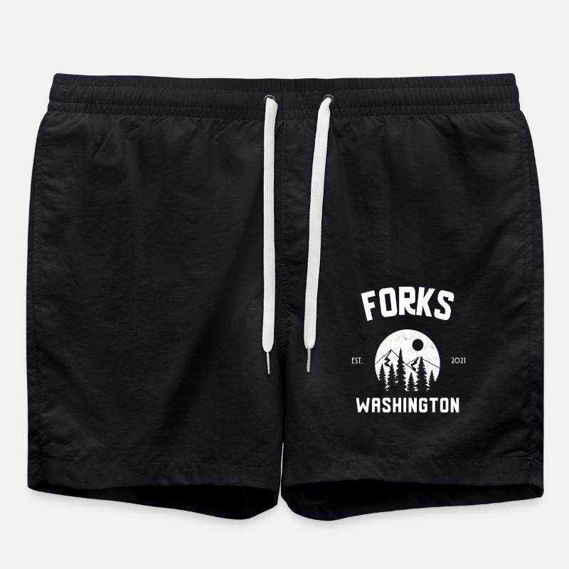 Forks Washington - Short de bain - noir