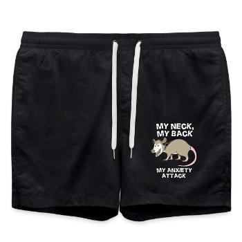 Opossum - Badeshorts - Schwarz - Vorne - AI Model Male 185 light (185cm)