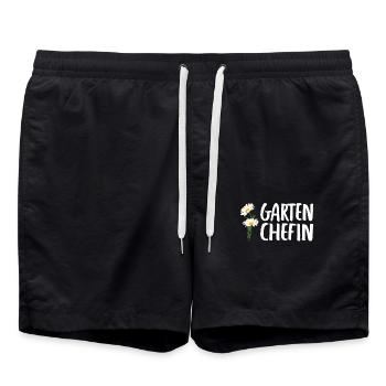 Garten Chefin Garten Gärtner Hobbygärtner Garten - Badeshorts - Schwarz - Vorne - AI Model Male 185 light (185cm)