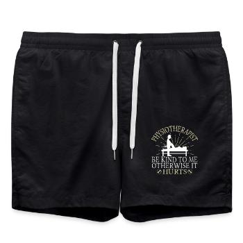 Physiothérapeute - Short de bain - noir - Devant - AI Model Male 185 light (185cm)
