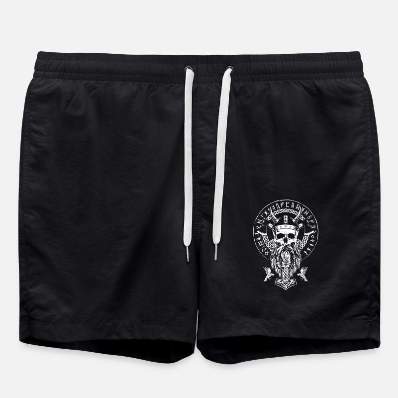 Okklutismus Wikinger Schädel Keltisch Germanisch - Badeshorts - Schwarz
