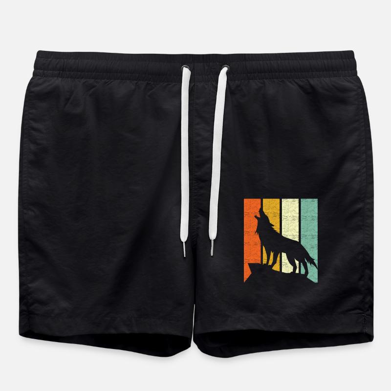 Wolf Retro - Short de bain - noir