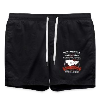 Patenonkel Patentochter Pate | Taufpate Geschenk - Badeshorts - Schwarz - Vorne - AI Model Male 185 light (185cm)