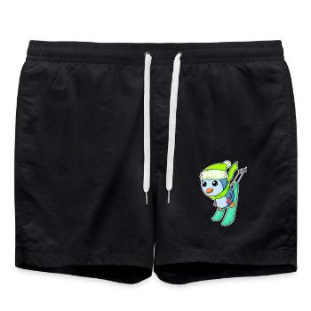 Ski fahren - Badeshorts - Schwarz - Vorne - AI Model Male 185 light (185cm)