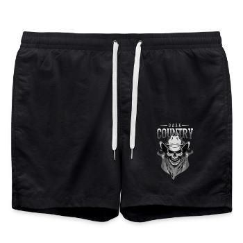 Dark Country, Dark Country Country music, Dark - Short de bain - noir - Devant - AI Model Male 185 light (185cm)