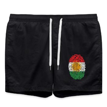 Kurdi empreinte kurdienne - Short de bain - noir - Devant - AI Model Male 185 light (185cm)