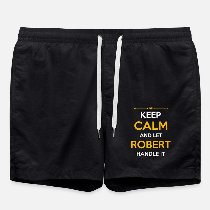 Robert Name Gift - Swim Trunks - black