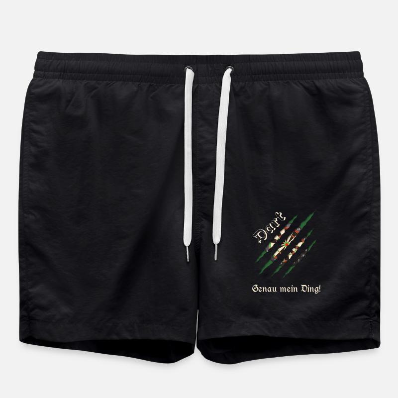Dart, dartboard - Swim Trunks - black