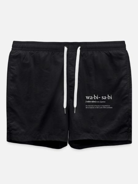 Wabi-Sabi Wa-bi-sa-bi Japanese Definition Japan - Swim Trunks - black