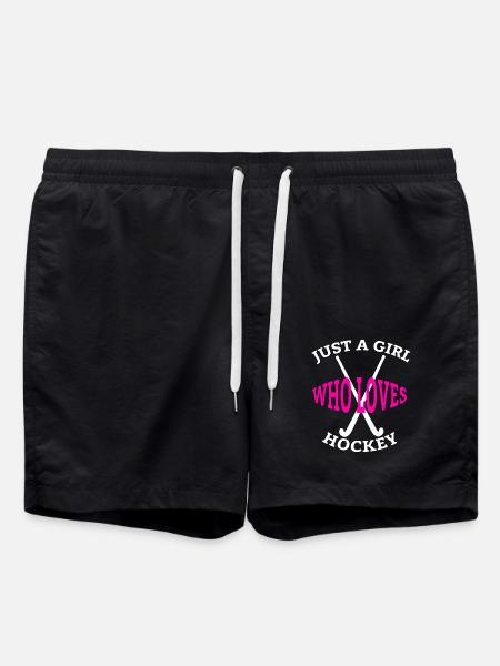 Feldhockey Damen Hockey Mädchen Hockeyspielerin - Badeshorts - Schwarz