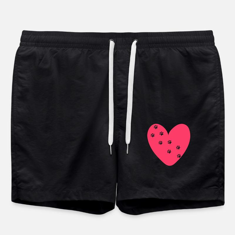 Heart Paws - Swim Trunks - black