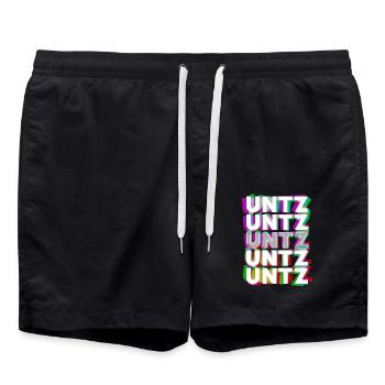 Untz Untz Untz Techno Raver - Short de bain - noir - Devant - AI Model Male 185 light (185cm)