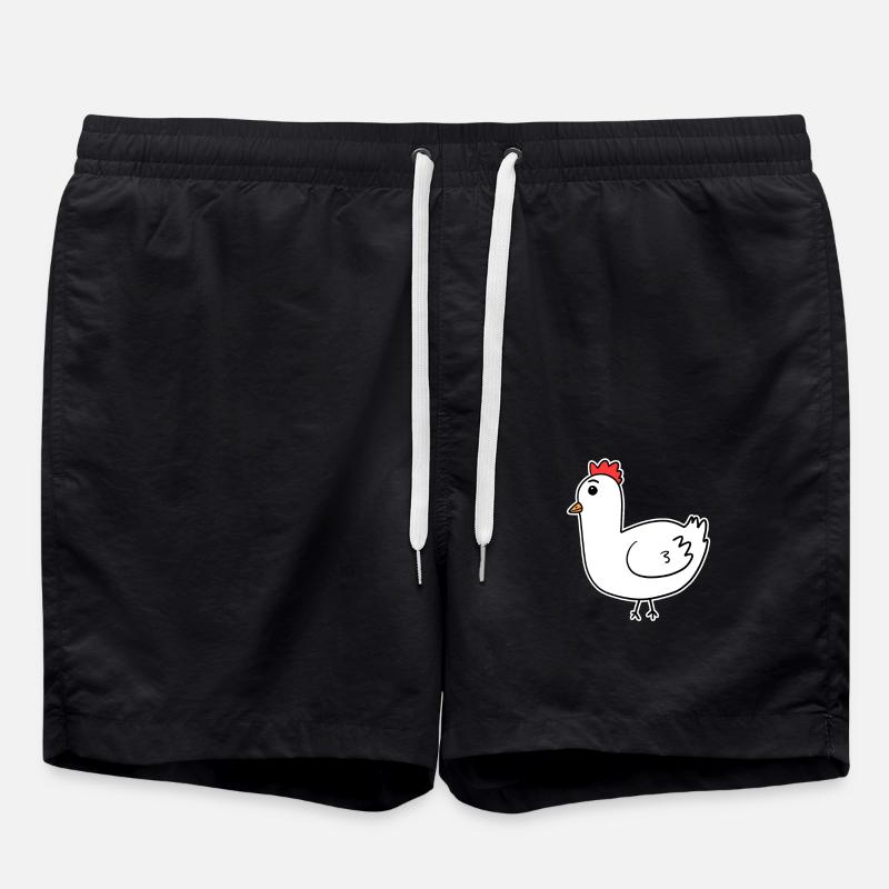 Hahn Huhn - Badeshorts - Schwarz