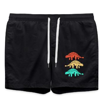 dino - Swim Trunks - black - Front - AI Model Male 185 light (185cm)