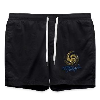 Wal Wale Meer Fisch Wasser Meerestier Pottwal Herz - Badeshorts - Schwarz - Vorne - AI Model Male 185 light (185cm)