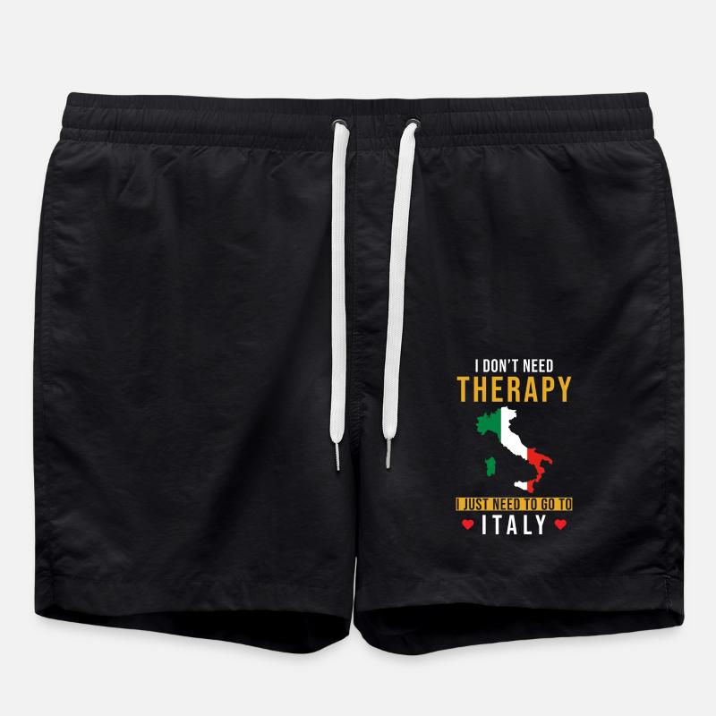 Italie vacances rengaine drôle - Short de bain - noir
