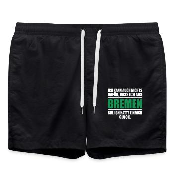 Bremen Bremer Bremerin Bundesland lustiges Bremen - Badeshorts - Schwarz - Vorne - AI Model Male 185 light (185cm)