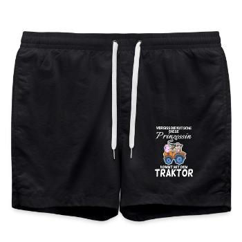 Prinzessin - Badeshorts - Schwarz - Vorne - AI Model Male 185 light (185cm)