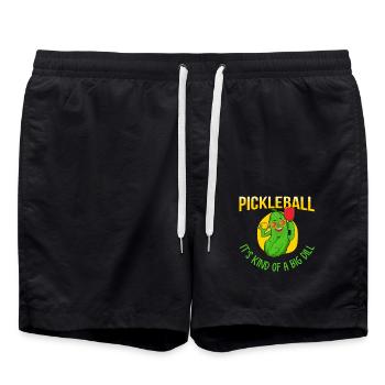 Cucumber, cucumber cucumber, vegetarian, - Swim Trunks - black - Front - AI Model Male 185 light (185cm)