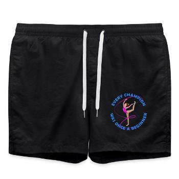 Gymnastique rythmique - Short de bain - noir - Devant - AI Model Male 185 light (185cm)