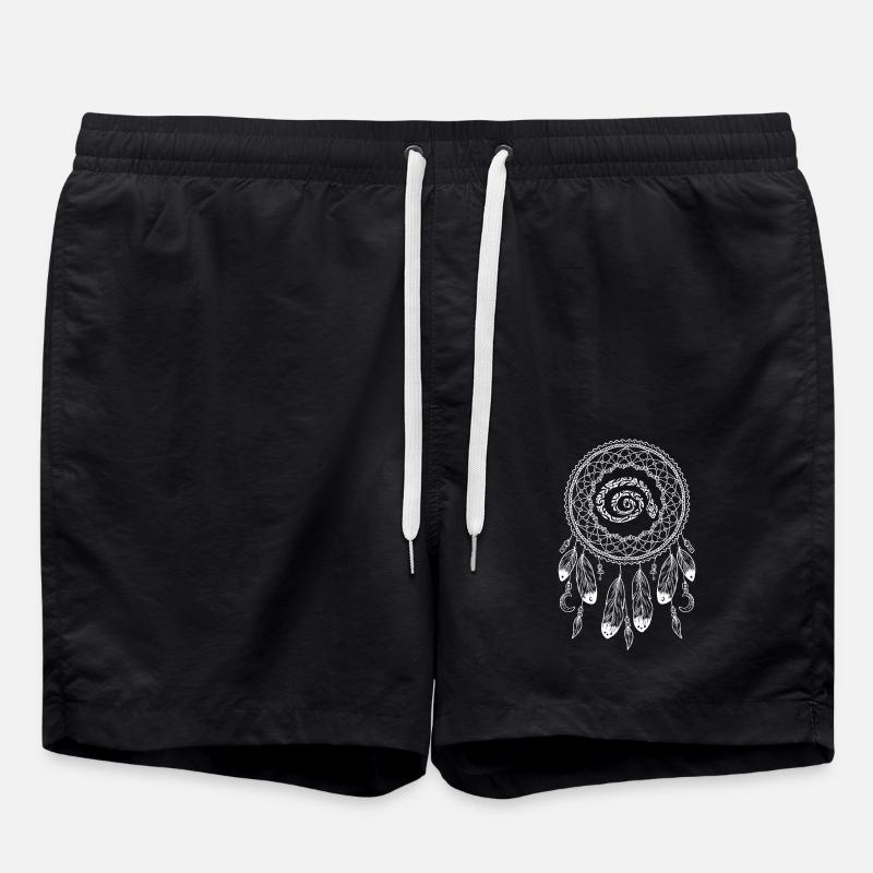 Zodiac Native American Snake - Swim Trunks - black