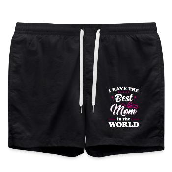 Weltbeste Mama beste Mutter - Badeshorts - Schwarz - Vorne - AI Model Male 185 light (185cm)