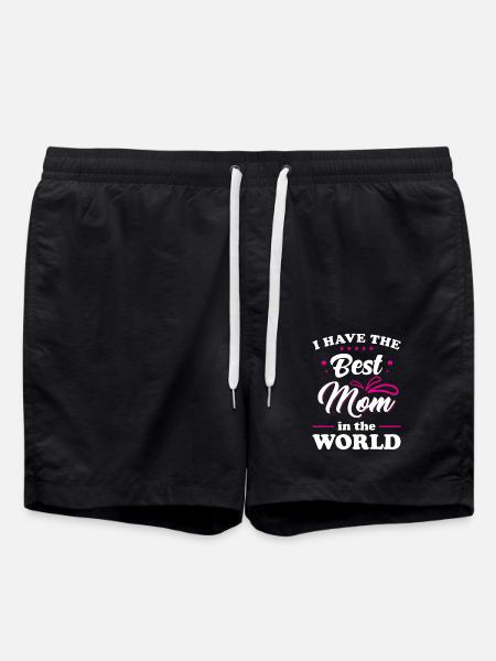 Weltbeste Mama beste Mutter - Badeshorts - Schwarz