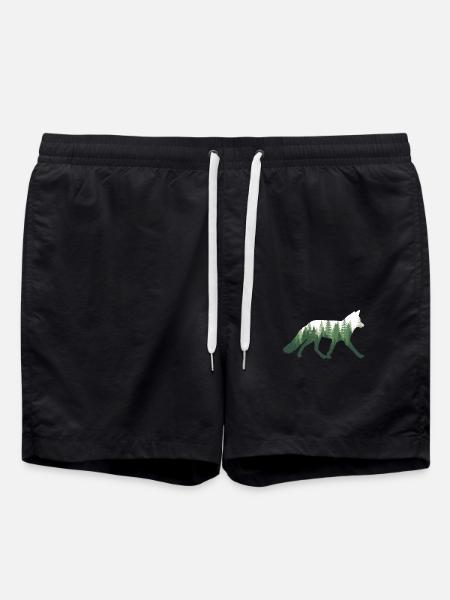 Fox Nature Forest - Swim Trunks - black