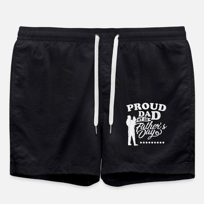 Vatertag erster Vatertag - Badeshorts - Schwarz