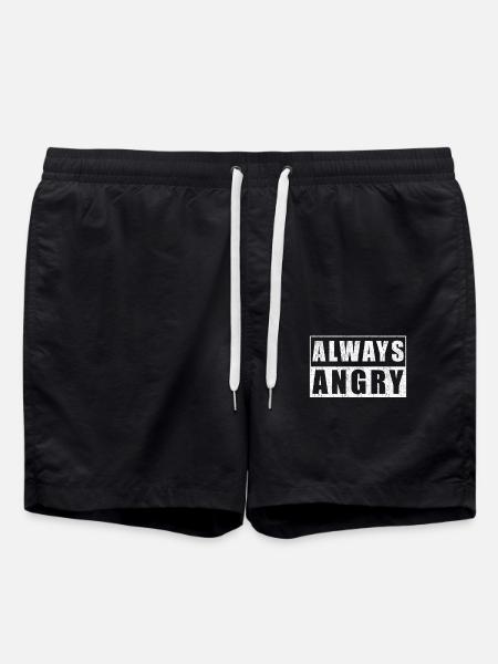 Anger angry getting angry - Swim Trunks - black