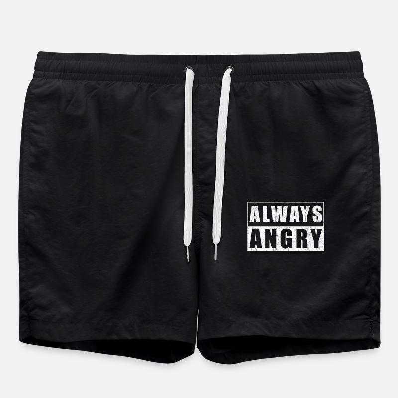Anger angry getting angry - Swim Trunks - black
