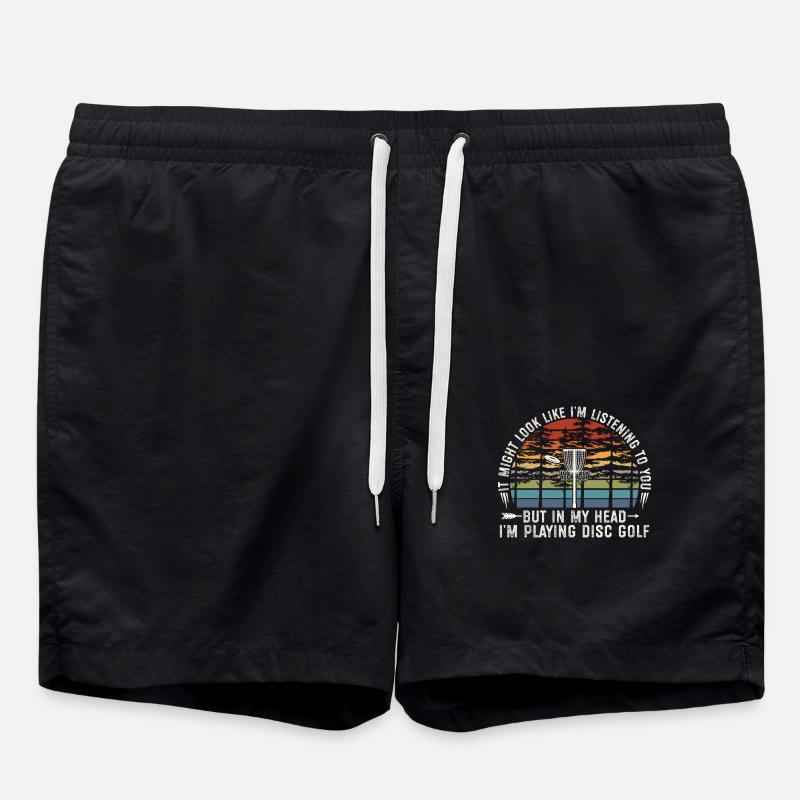 Discgolf Discgolfer Discgolfer Gift - Swim Trunks - black