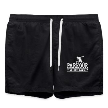 Parkour - Short de bain - noir - Devant - AI Model Male 185 light (185cm)
