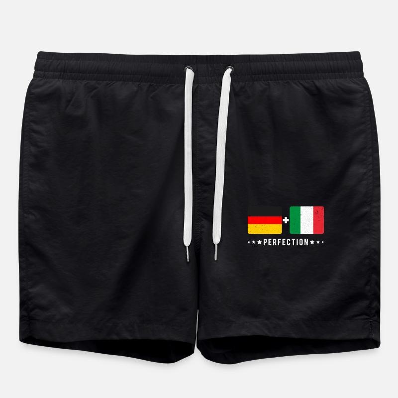 Italie Allemagne Drapeau - Short de bain - noir