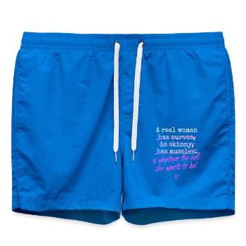 A Real Woman Is Whatever She Wants To Be Feminist - Short de bain - cobalt blue - Devant
