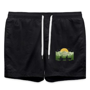 kanu sport - Badeshorts - Schwarz - Vorne - AI Model Male 185 light (185cm)