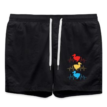 Dodo Gift Bird Ancient Fossil Archaeology Geek - Swim Trunks - black - Front - AI Model Male 185 light (185cm)