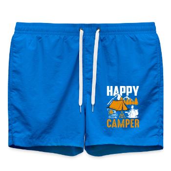 Happy Camper De camper Camping Cadeaux - Short de bain - cobalt blue - Devant