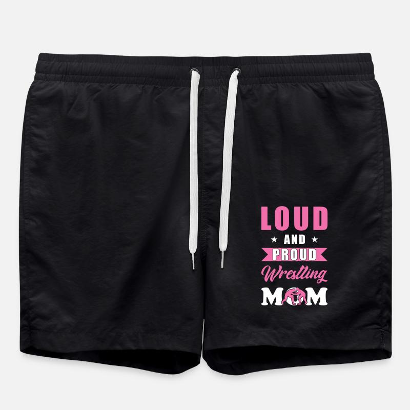 Wrestling Mom - Swim Trunks - black