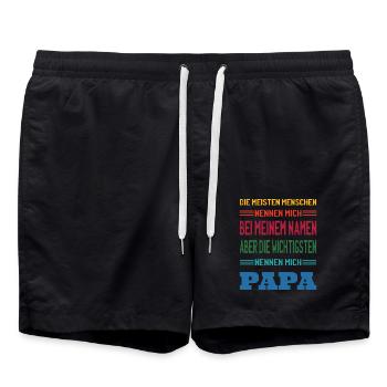 Papa Vatertag Männer Vatertag sprüche - Badeshorts - Schwarz - Vorne - AI Model Male 185 light (185cm)