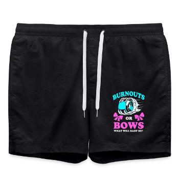 Gender Reveal Schwangerschaft - Badeshorts - Schwarz - Vorne - AI Model Male 185 light (185cm)